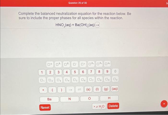 Neutralization balanced equation complete hno3