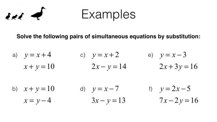 Solving systems of linear equations by substitution worksheet answers